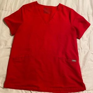 Figs scrub set - pop red